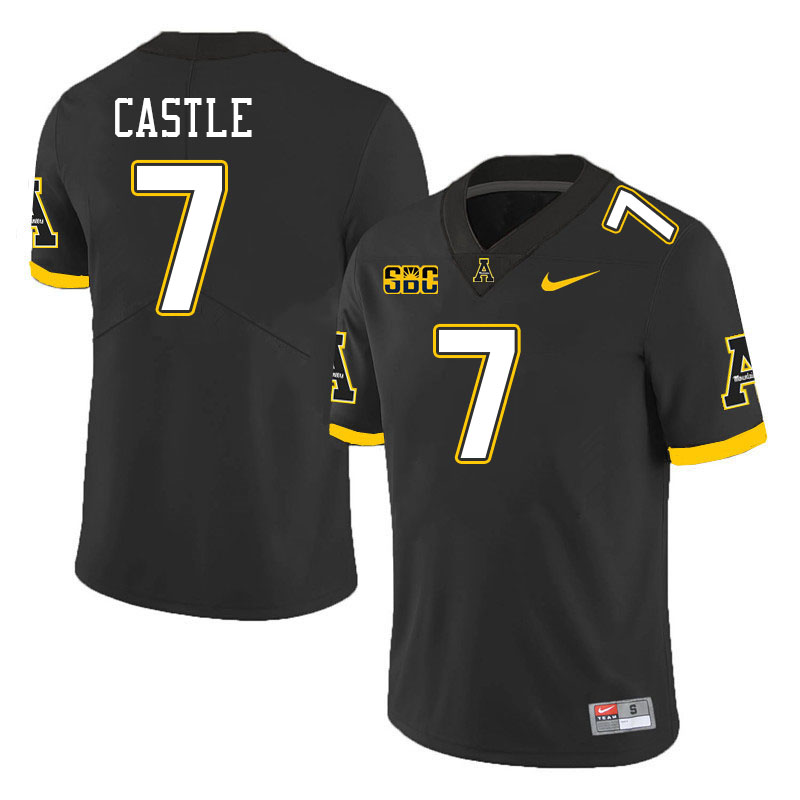 Men #7 Anderson Castle Appalachian State Mountaineers College Football Jerseys Stitched Sale-Black - Click Image to Close